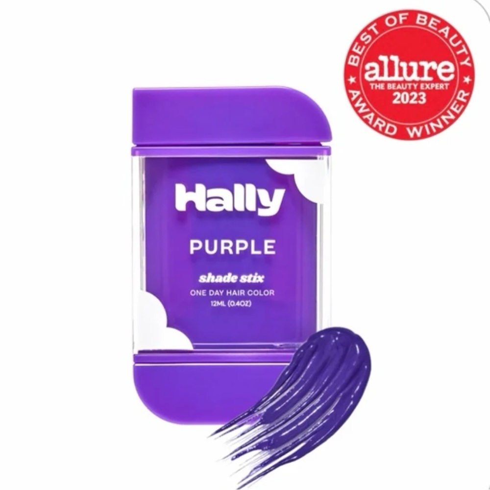 NEW Hally x Barbie Shade Stix Temporary Hair Makeup in Pump Up Purple Full Size